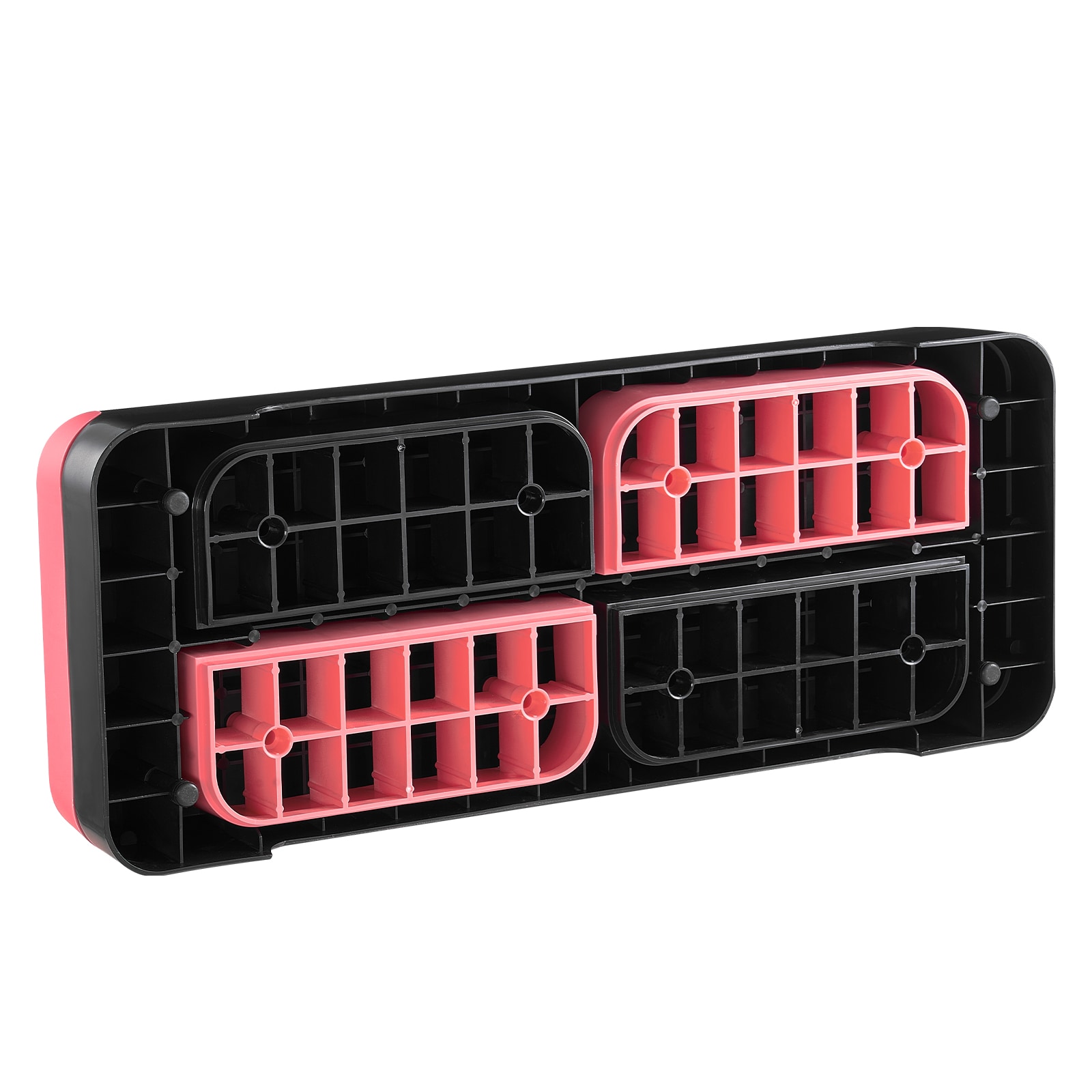 Aerobic Exercise Step Platform Height Adjustable Workout Stepper 4 Riser Red_voghion.com